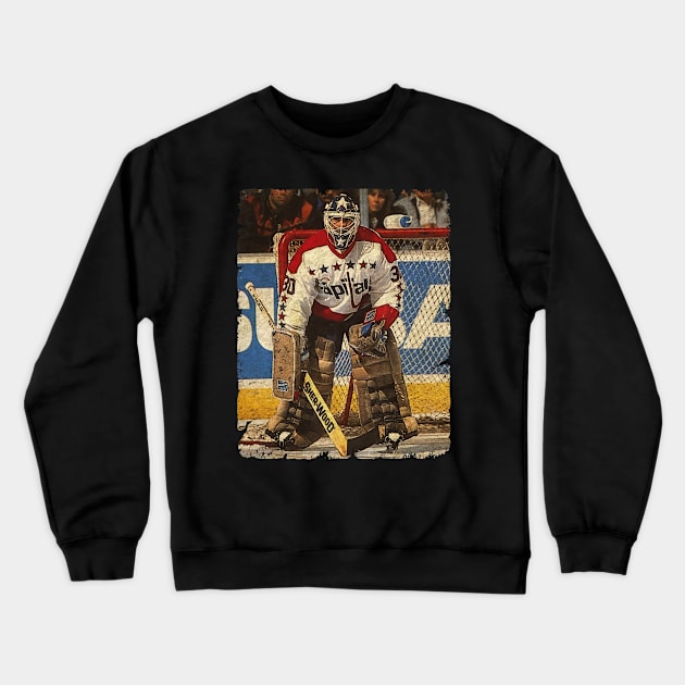 Clint Malarchuk, 1987 in Washington Capitals (3.31 GAA) Crewneck Sweatshirt by Momogi Project